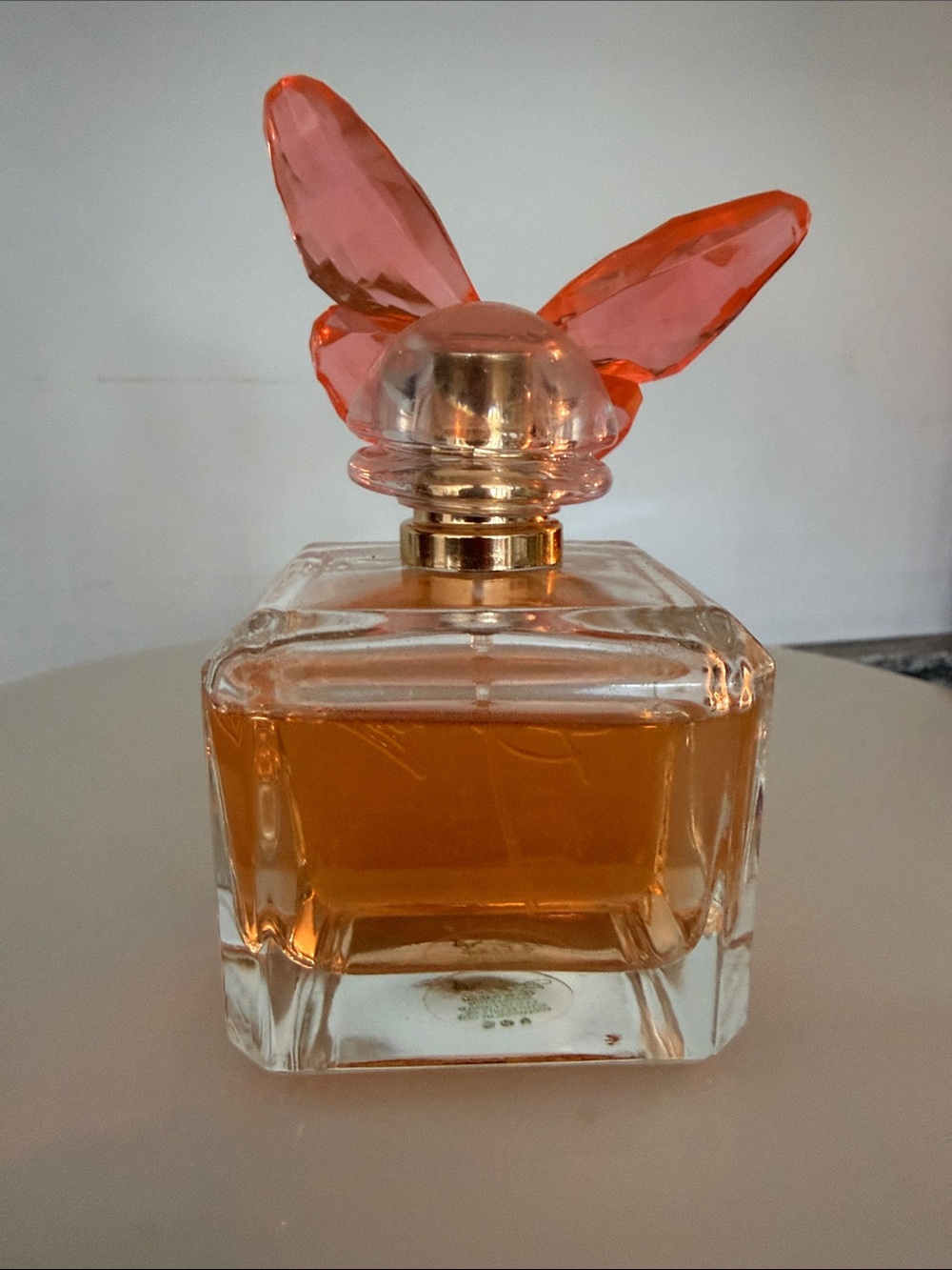 Dolly by Dolly Parton Butterfly-Top Glass Perfume Bottle in Amber & Coral - Picture 3 of 4